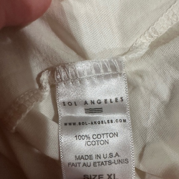 Sol Angeles White Floral Graphic Tee. NWOT Minimalist - Picture 7 of 8